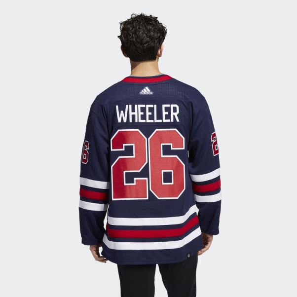 Maillot 09 Ccm-sld Jets Wheeler Third Authentique Bleu Marine Adidas