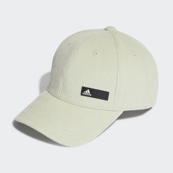Adidas Casquette Papa En Velours Côtelé Vert