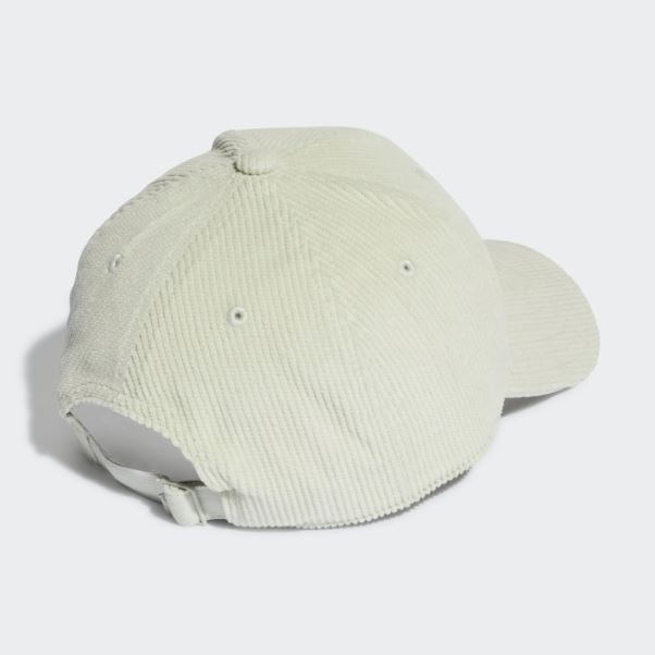 Adidas Casquette Papa En Velours Côtelé Vert