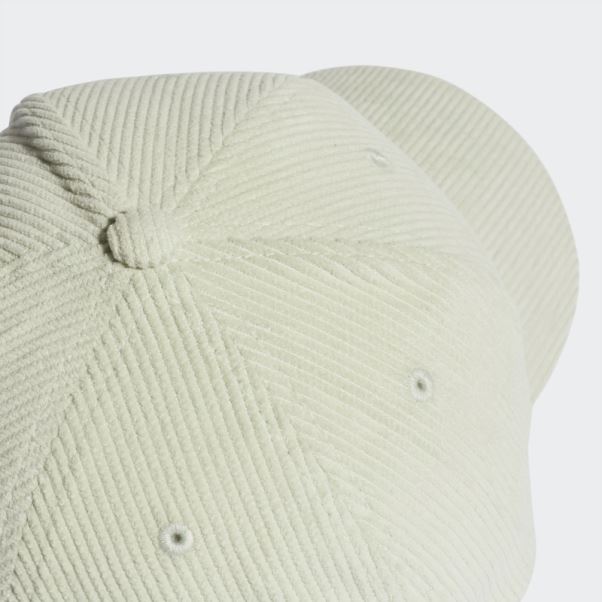 Adidas Casquette Papa En Velours Côtelé Vert