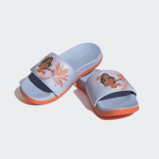 Bleu Aube Chaud Adidas X Disney Adilette Confort Moana Diapositives