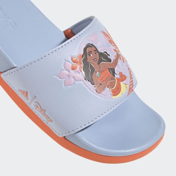 Bleu Aube Chaud Adidas X Disney Adilette Confort Moana Diapositives