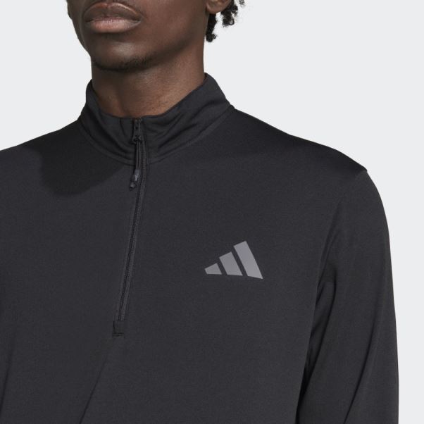 Train Essentials Entraînement Saisonnier 1/4-zip T-shirt à Manches Longues Adidas Noir