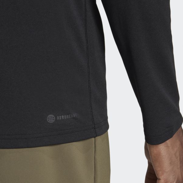 Train Essentials Entraînement Saisonnier 1/4-zip T-shirt à Manches Longues Adidas Noir