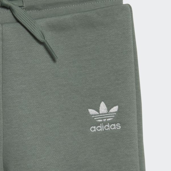 Adicolor Sweat à Capuche Ensemble Adidas Argent Vert