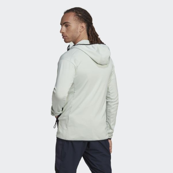 Veste De Randonnée à Capuche Terrex Tech Flooce Light Adidas Vert