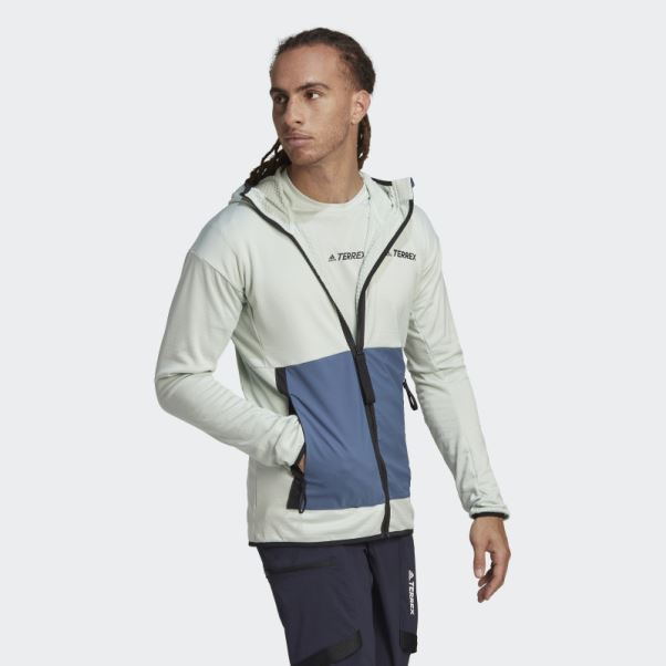 Veste De Randonnée à Capuche Terrex Tech Flooce Light Adidas Vert