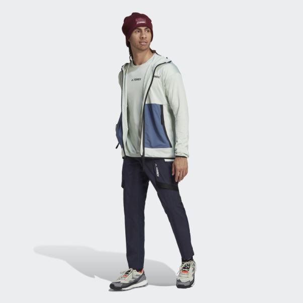 Veste De Randonnée à Capuche Terrex Tech Flooce Light Adidas Vert
