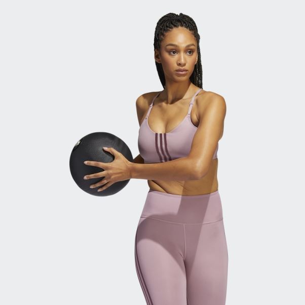 Soutien-gorge à Maintien Léger Adidas Aeroimpact Training Mauve Mode