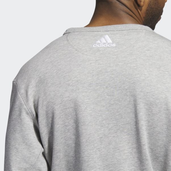 Sweat Ras Du Cou Vintage Maple Leafs Gris Moyen Adidas