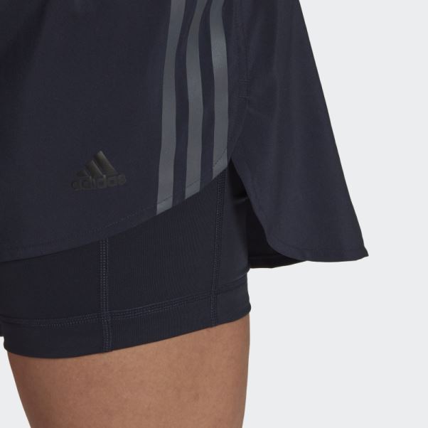 Adidas Run Icon 3-stripes Running Jupe-short Encre