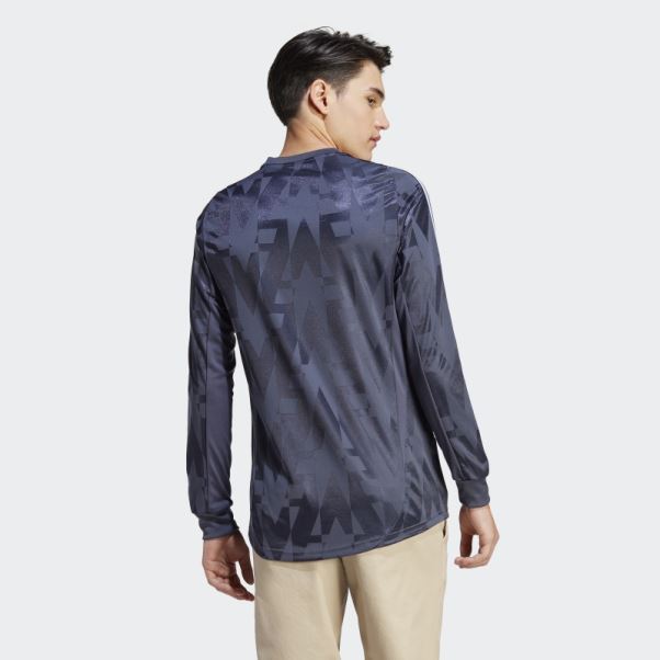 Maillot Manches Longues Tiro Adidas Bleu Marine