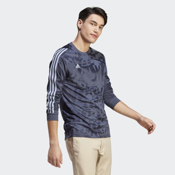 Maillot Manches Longues Tiro Adidas Bleu Marine