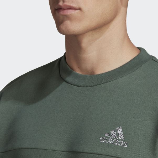 Adidas Stadium Fleece Badge Of Sport Sweat Vert Oxyde