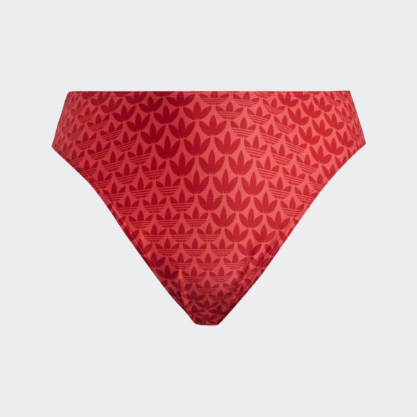 Bas De Bikini à Monogramme Adidas Originals écarlate (grande Taille)