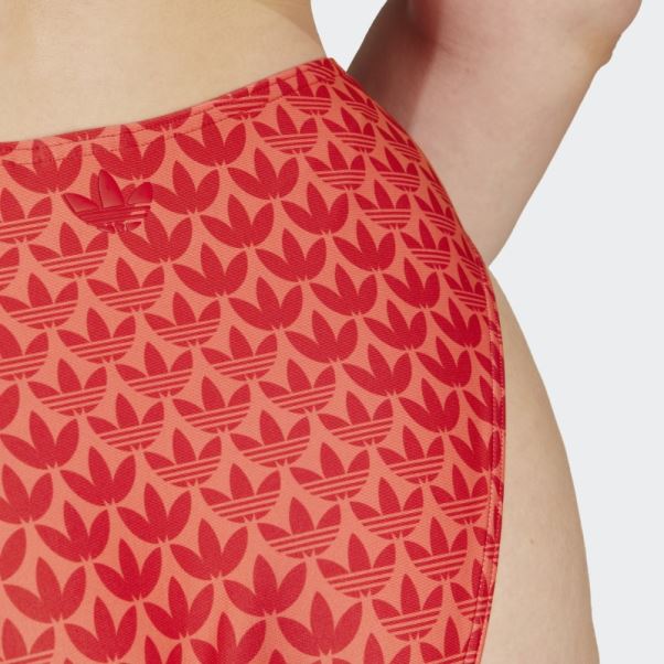 Bas De Bikini à Monogramme Adidas Originals écarlate (grande Taille)