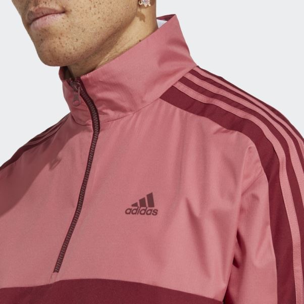 Survêtement Tissé Adidas 1/4 Zip Rouge