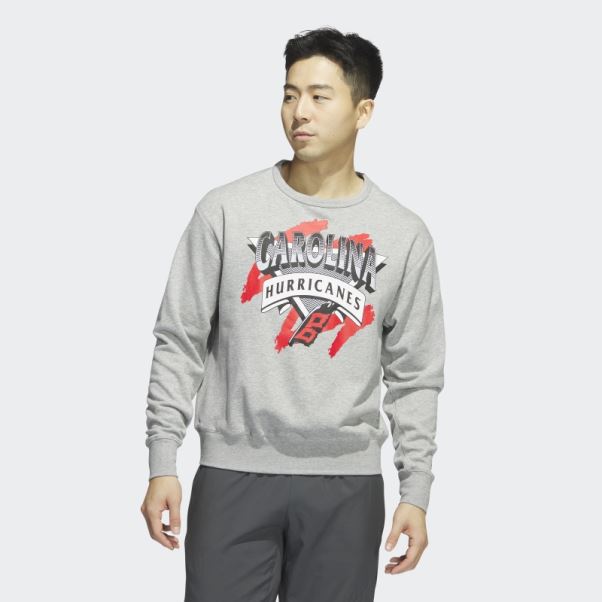 Sweat Adidas Hurricanes Vintage Crew Gris Moyen