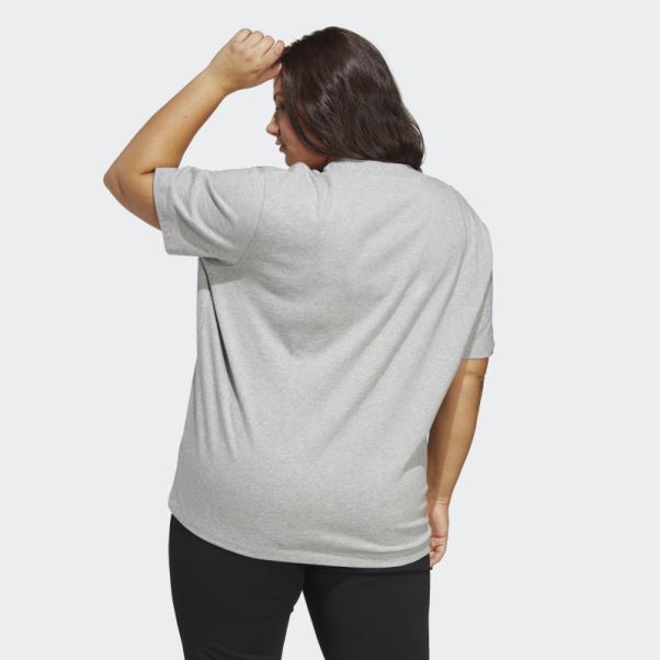 T-shirt Adidas Adicolor Essentials Gris Moyen (grande Taille)