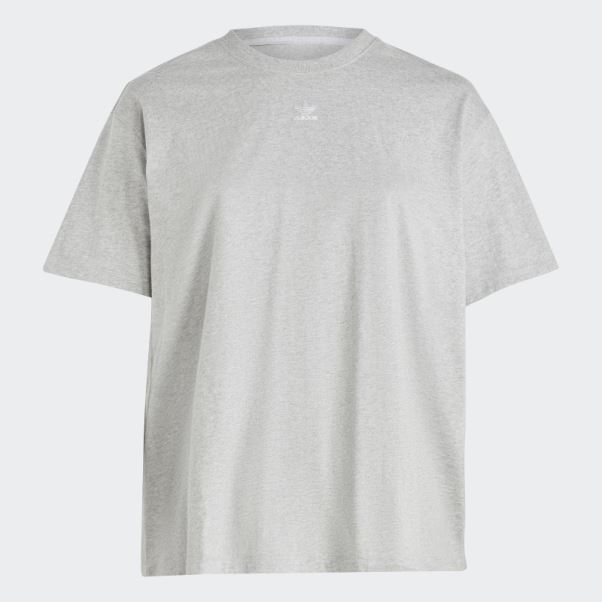 T-shirt Adidas Adicolor Essentials Gris Moyen (grande Taille)