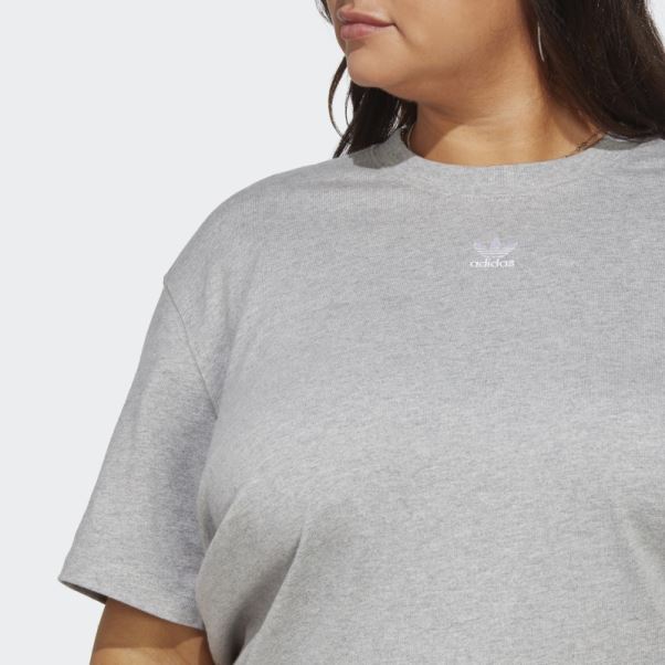 T-shirt Adidas Adicolor Essentials Gris Moyen (grande Taille)