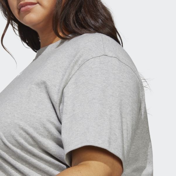T-shirt Adidas Adicolor Essentials Gris Moyen (grande Taille)