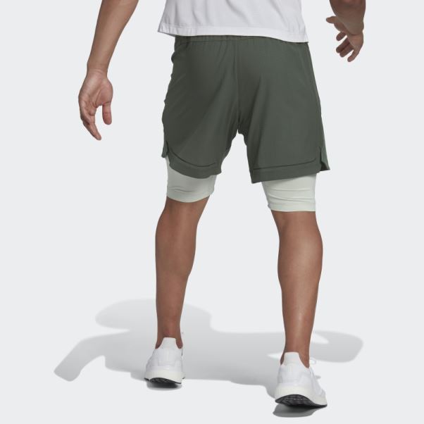 Short D'entraînement Vert Oxyde Hiit Spin Adidas