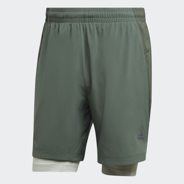 Short D'entraînement Vert Oxyde Hiit Spin Adidas