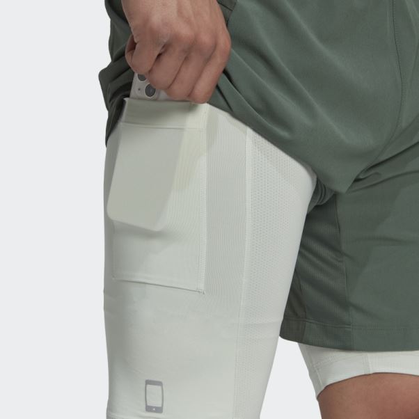 Short D'entraînement Vert Oxyde Hiit Spin Adidas