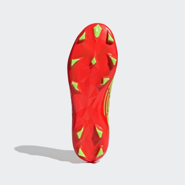 Adidas Predator Edge.2 Chaussures De Sol Ferme Rouge