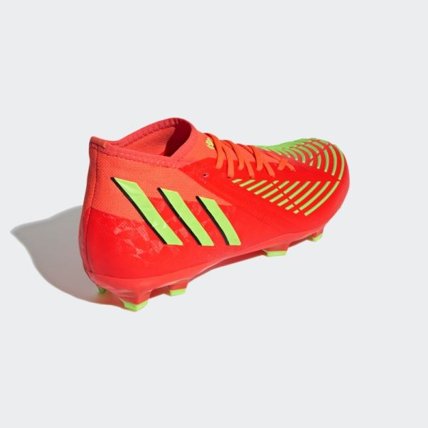 Adidas Predator Edge.2 Chaussures De Sol Ferme Rouge