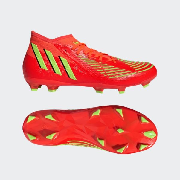 Adidas Predator Edge.2 Chaussures De Football Pour Terrain Sec Rouge