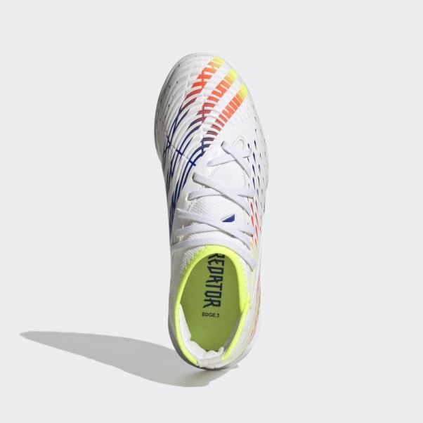 Adidas Predator Edge.3 Chaussures De Gazon Blanc