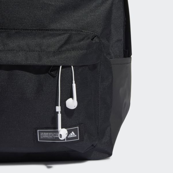 Sac à Dos Classique à 3 Bandes Noir Adidas