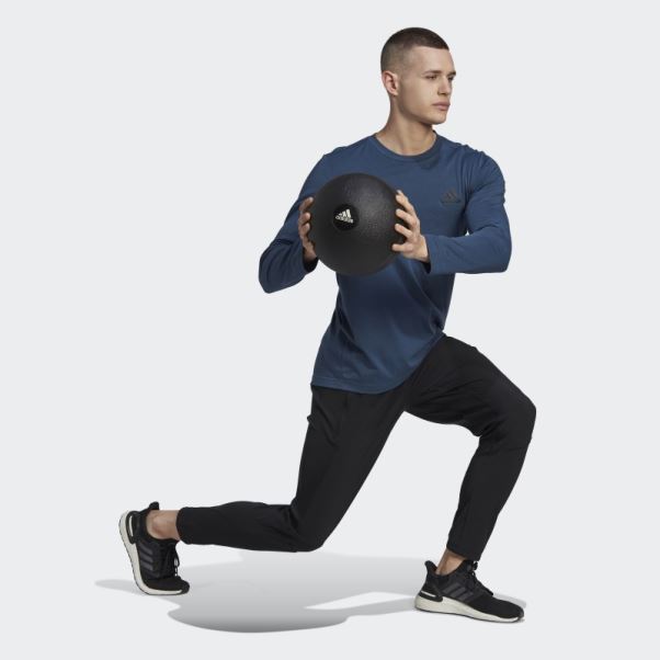 Tee Shirt Manches Longues Sport Feelready 2 Move Aeroready Bleu Marine Adidas