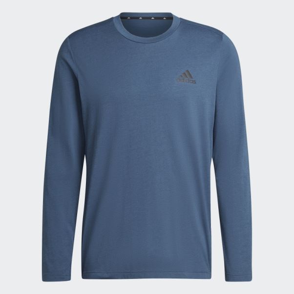 Tee Shirt Manches Longues Sport Feelready 2 Move Aeroready Bleu Marine Adidas