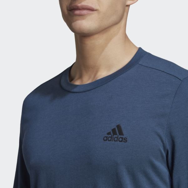 Tee Shirt Manches Longues Sport Feelready 2 Move Aeroready Bleu Marine Adidas