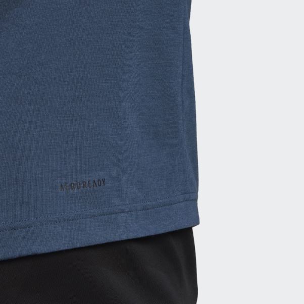 Tee Shirt Manches Longues Sport Feelready 2 Move Aeroready Bleu Marine Adidas