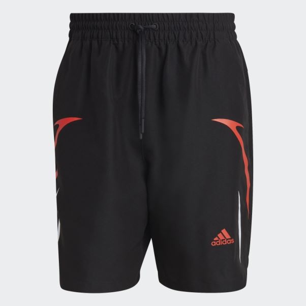 Short Tissé Adidas Colour Block Noir