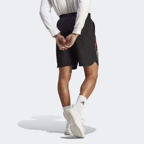 Short Tissé Color Block Noir Adidas