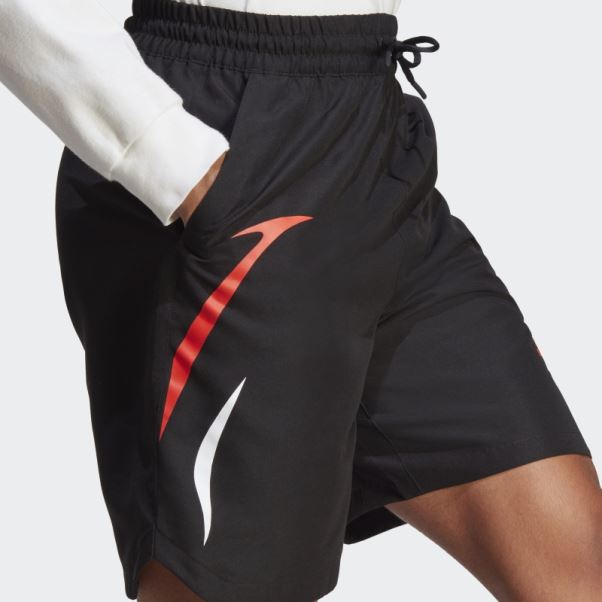 Short Tissé Color Block Noir Adidas