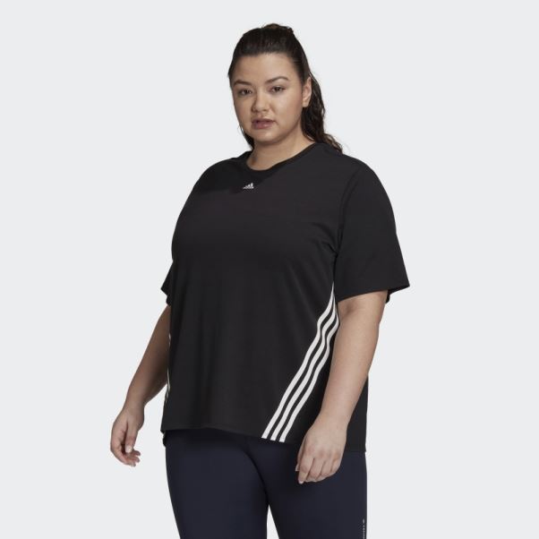 Train Icon 3-stripes T-shirt (grande Taille) Noir Adidas