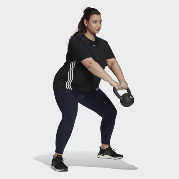 Train Icon 3-stripes T-shirt (grande Taille) Noir Adidas