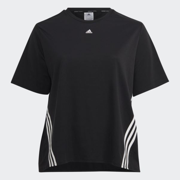 Train Icon 3-stripes T-shirt (grande Taille) Noir Adidas