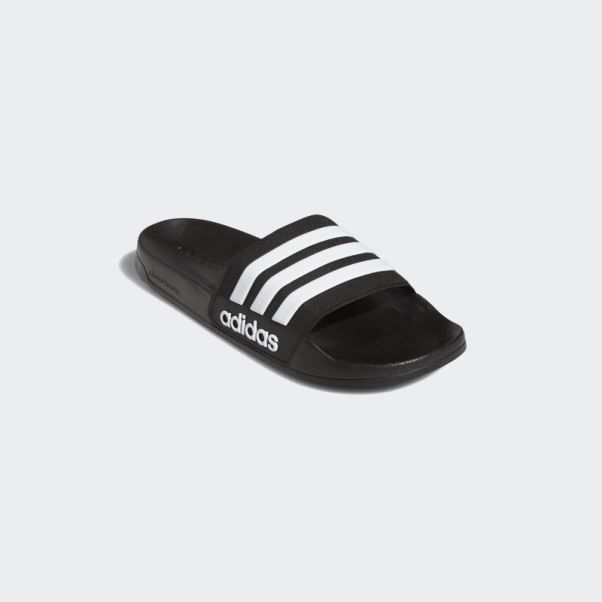 Adidas Adilette Toboggans De Douche Noir/blanc