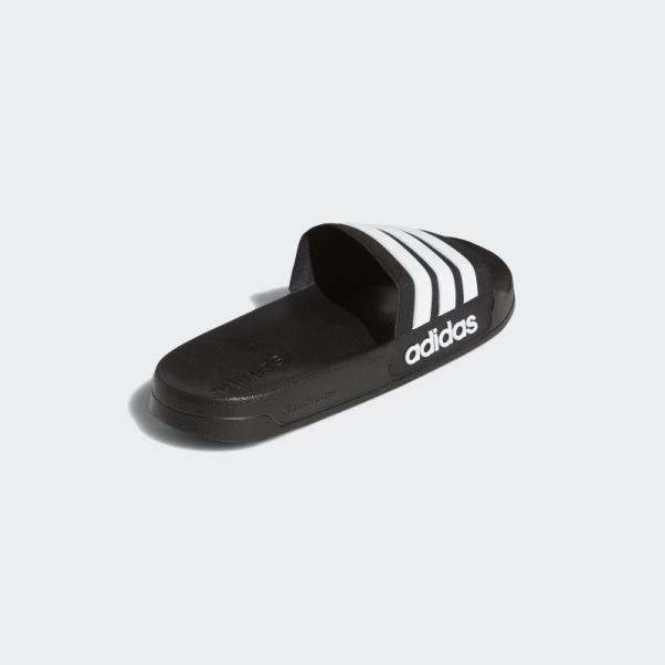 Adidas Adilette Toboggans De Douche Noir/blanc
