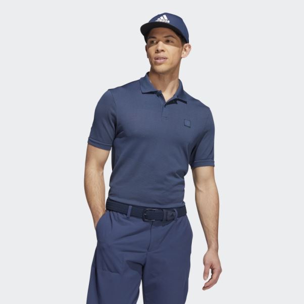 Polo Adidas Go-to Sans Coutures Bleu Marine