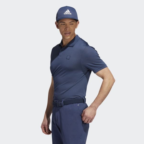 Polo Adidas Go-to Sans Coutures Bleu Marine