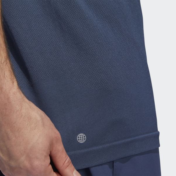 Polo Adidas Go-to Sans Coutures Bleu Marine