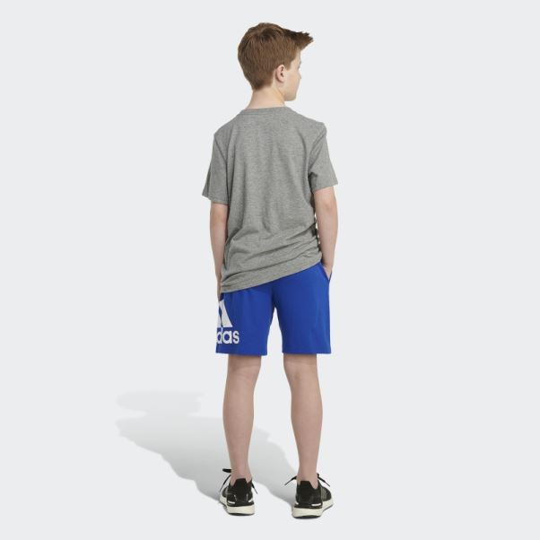 Adidas Bleu Royal Essentiel Français Terry écusson De Short De Sport